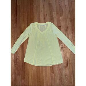Soft Surroundings Embroidered Shirt Size S V-Neck Long Sleeve Like Green Top